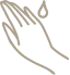 Animated hand with water droplet